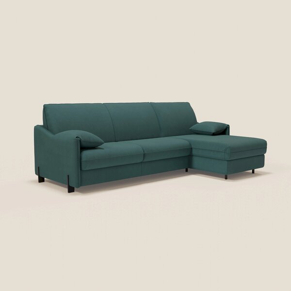 Primula divano letto angolare con materasso H18 cm - penisola contenit