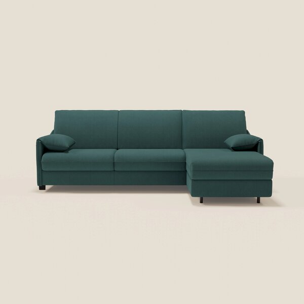 Primula divano letto angolare con materasso H18 cm - penisola contenit