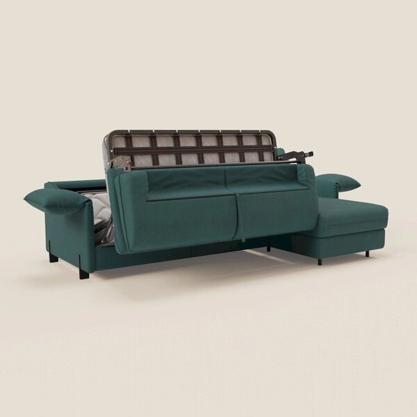 Primula divano letto angolare con materasso H18 cm - penisola contenit