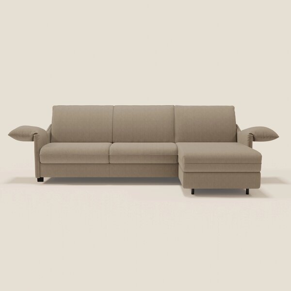 Primula divano letto angolare con materasso H18 cm - penisola contenit