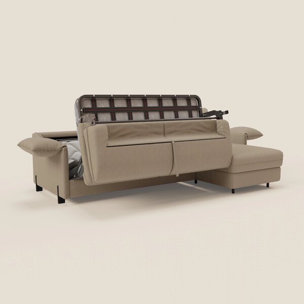 Primula divano letto angolare con materasso H18 cm - penisola contenit