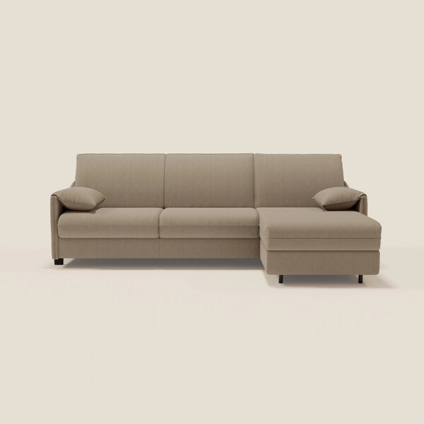 Primula divano letto angolare con materasso H18 cm - penisola contenit