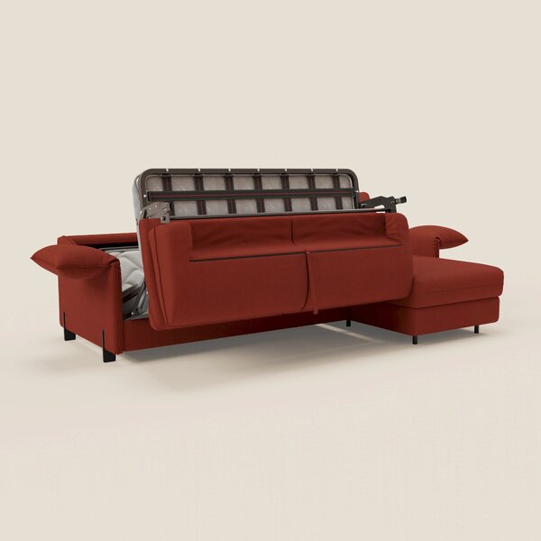 Primula divano letto angolare con materasso H18 cm - penisola contenit