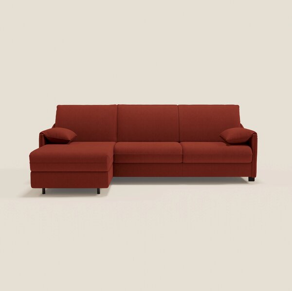 Primula divano letto angolare con materasso H18 cm - penisola contenit