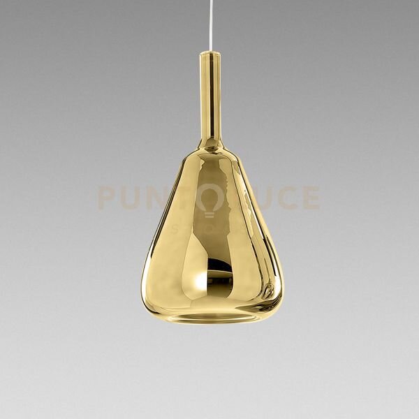 Ofelia s/11 - vetro oro specchiato e portalampada bianco 1 luce att