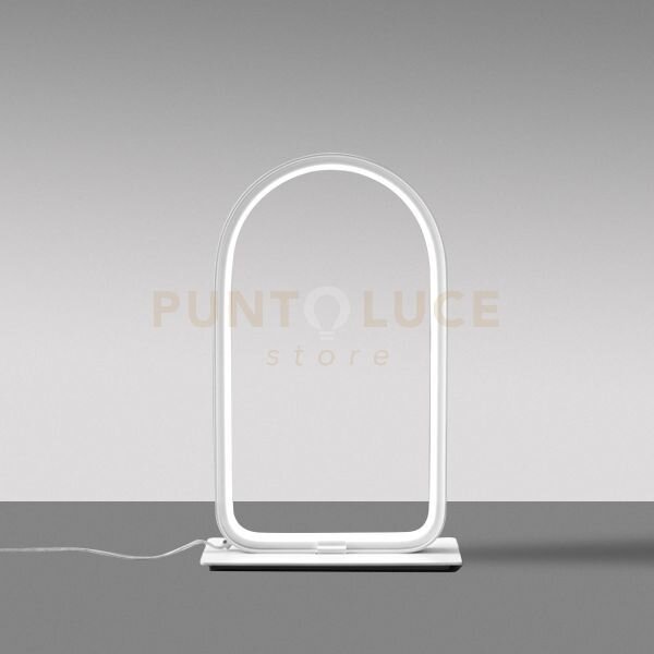 Nicole l - lampada da tavolo bianca a led 3000k 600lm 12w dimmerabi
