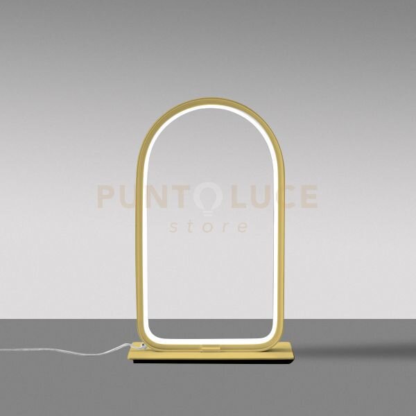 Nicole l - lampada da tavolo oro a led 3000k 600lm 12w dimmerabile 
