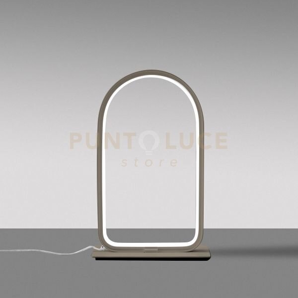 Nicole l - lampada da tavolo titanio a led 3000k 600lm 12w dimmerab