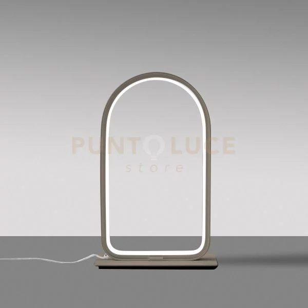Nicole l - lampada da tavolo titanio a led 3000k 600lm 12w dimmerab