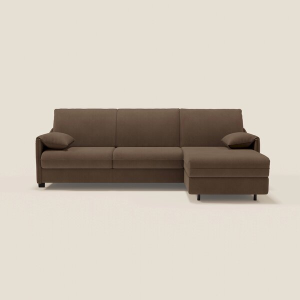 Primula divano letto angolare con materasso H18 cm - penisola contenit