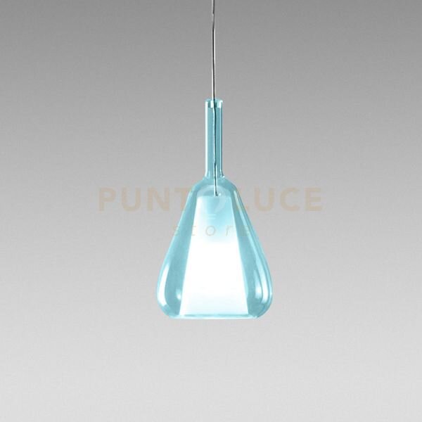 Ofelia s/11 - vetro blu-trasparente e portalampada bianco 1 luce at