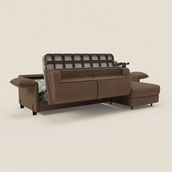 Primula divano letto angolare con materasso H18 cm - penisola contenit