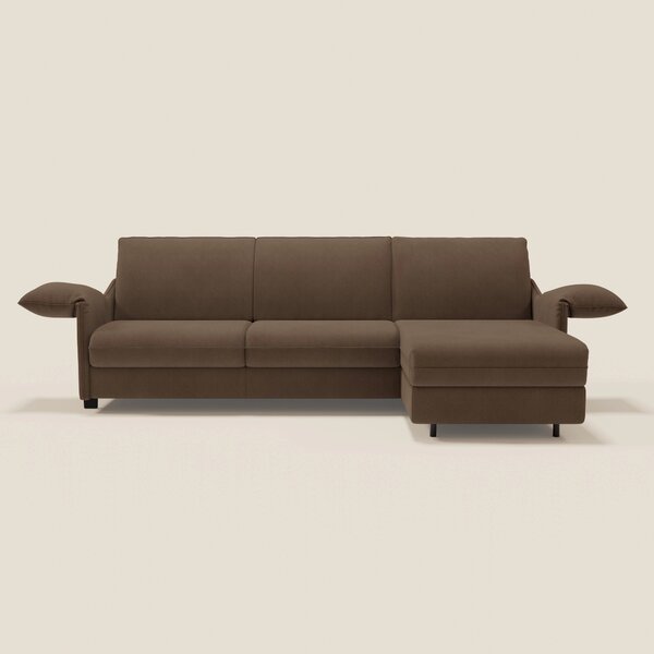 Primula divano letto angolare con materasso H18 cm - penisola contenit