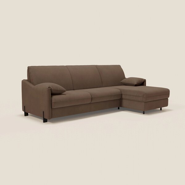 Primula divano letto angolare con materasso H18 cm - penisola contenit