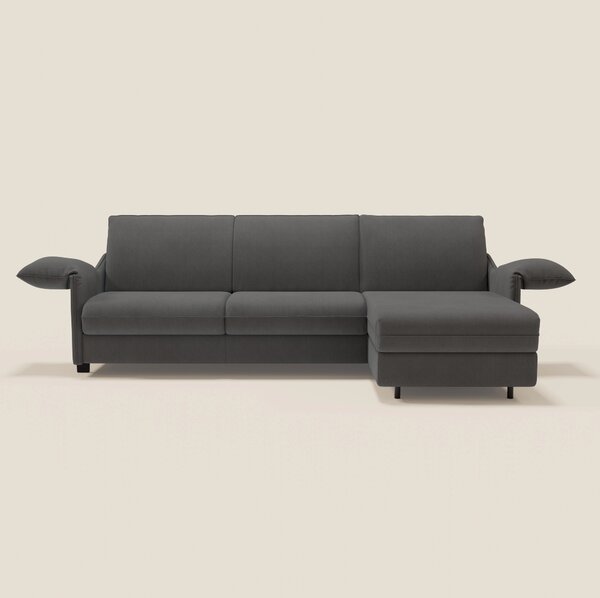 Primula divano letto angolare con materasso H18 cm - penisola contenit