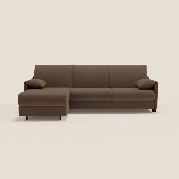 Primula divano letto angolare con materasso H18 cm - penisola contenit