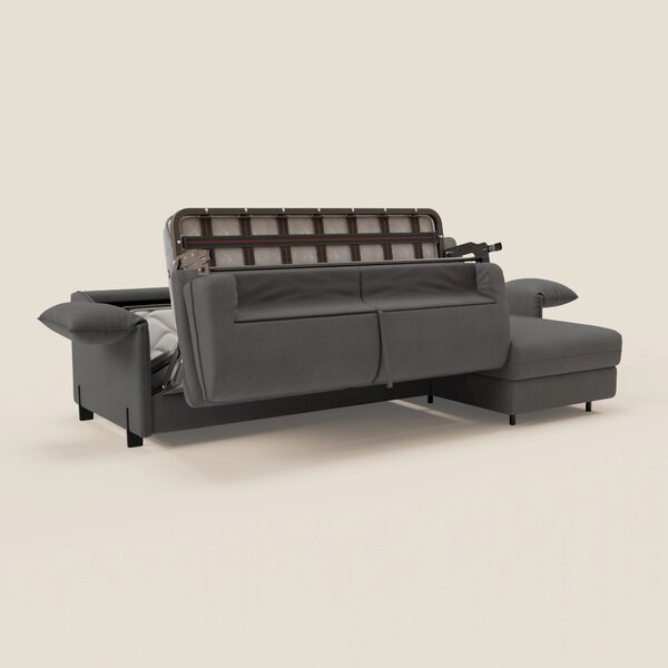 Primula divano letto angolare con materasso H18 cm - penisola contenit
