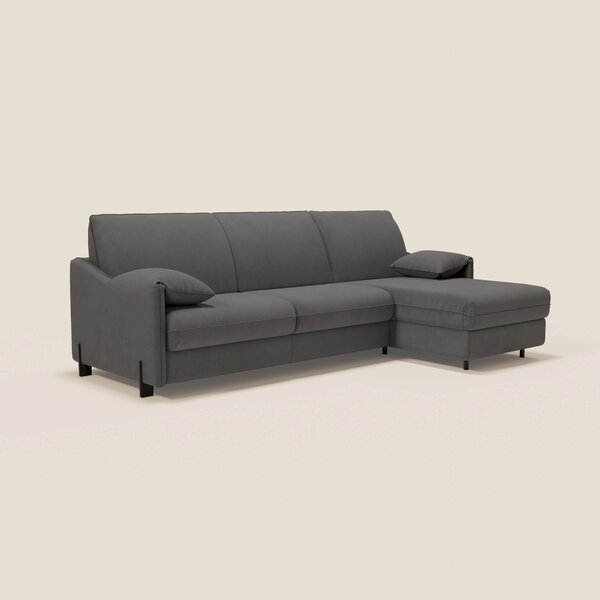 Primula divano letto angolare con materasso H18 cm - penisola contenit