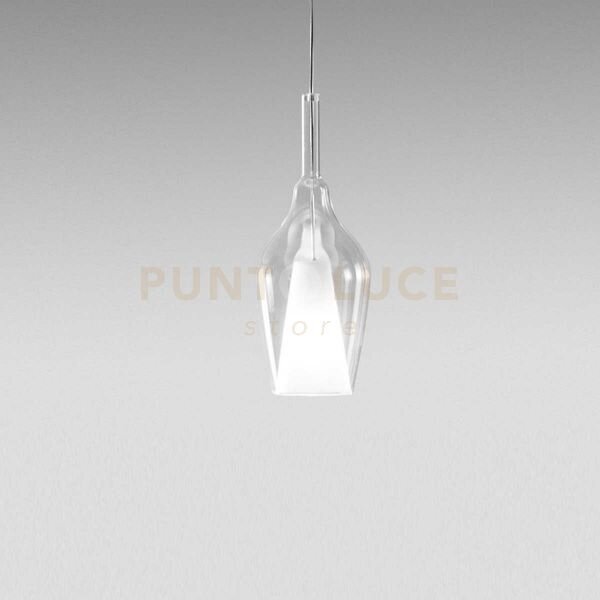 Ofelia s/12 mini - vetro trasparente e portalampada bianco 1 luce 