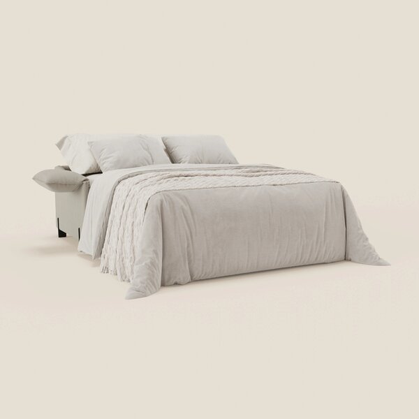 Primula divano letto con materasso alto 18 cm - braccioli mobili e tes