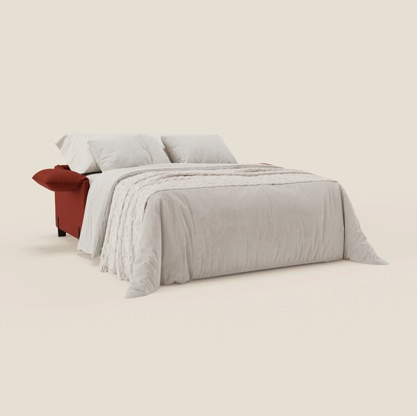 Primula divano letto con materasso alto 18 cm - braccioli mobili e tes