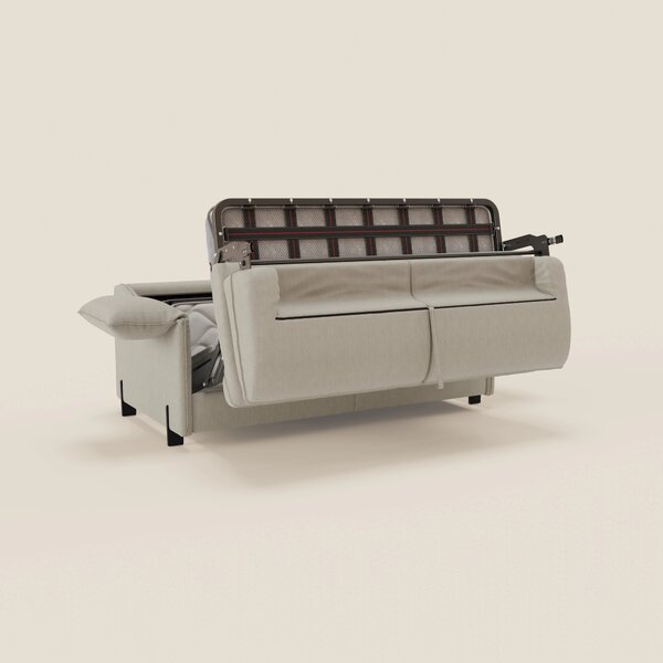 Primula divano letto con materasso alto 18 cm - braccioli mobili e tes