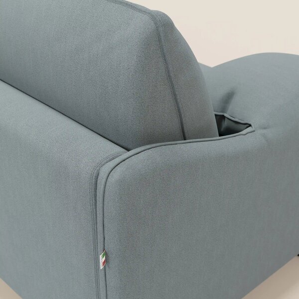Primula divano letto con materasso alto 18 cm - braccioli mobili e tes