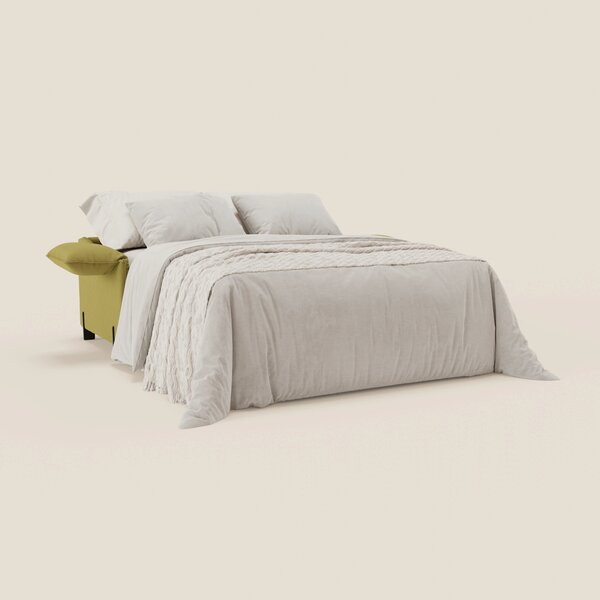Primula divano letto con materasso alto 18 cm - braccioli mobili e tes