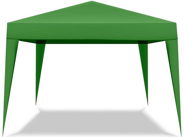 Gazebo richiudibile 3x3 pieghevole a fisarmonica automatico mercato tenda con sacca colore verde