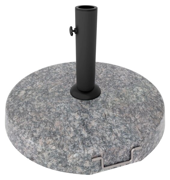 Pietra - Base per Ombrellone da Giardino Rotondo Ø45 cm 25 Kg in Pietra Grigio