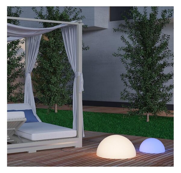 BLOB LAMPADA MEZZA SFERA PER ARREDO GIARDINO IP65 ANTI SALSEDINE BIANCA OPALE
