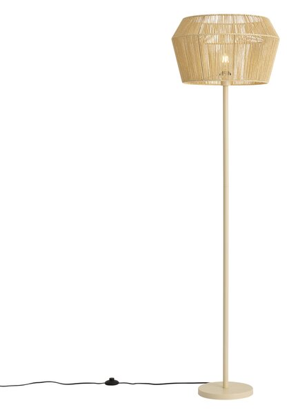 Lampada da terra beige con paralume in corda di carta 50/50/30 - Simplo