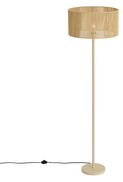 Lampada da terra beige con paralume in corda di carta 50/50/25 - Simplo