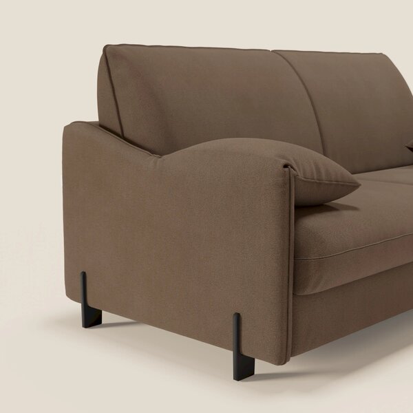 Primula divano letto con materasso alto 18 cm - braccioli mobili e tes