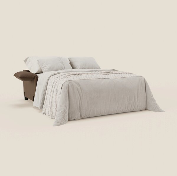 Primula divano letto con materasso alto 18 cm - braccioli mobili e tes