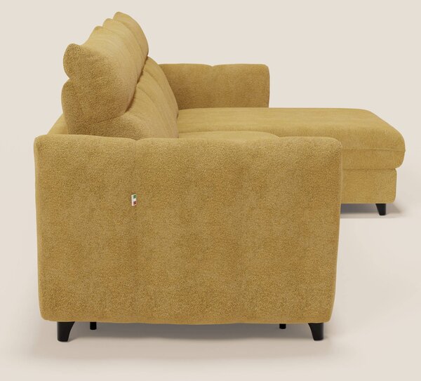 Peonia divano letto angolare con Penisola Contenitore - Materasso H18