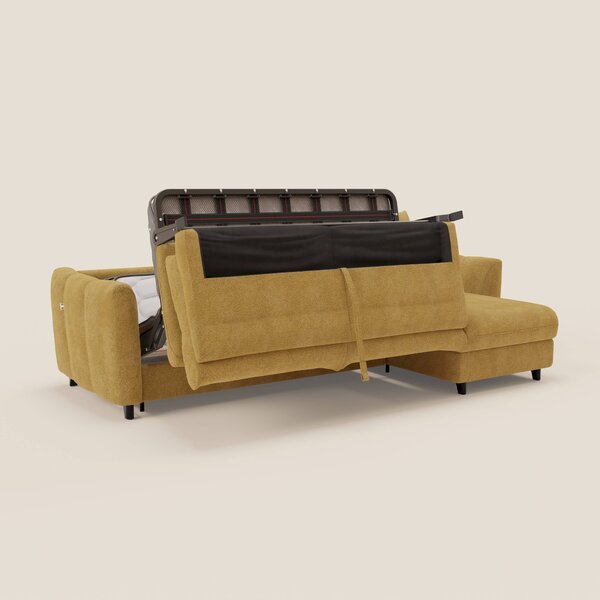 Peonia divano letto angolare con Penisola Contenitore - Materasso H18