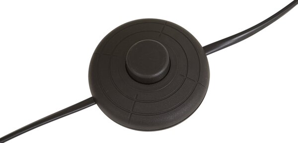 Lampada da terra nera con paralume in corda di carta beige 50/50/30 - Simplo