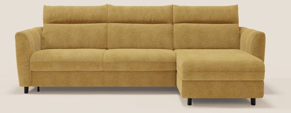 Peonia divano letto angolare con Penisola Contenitore - Materasso H18