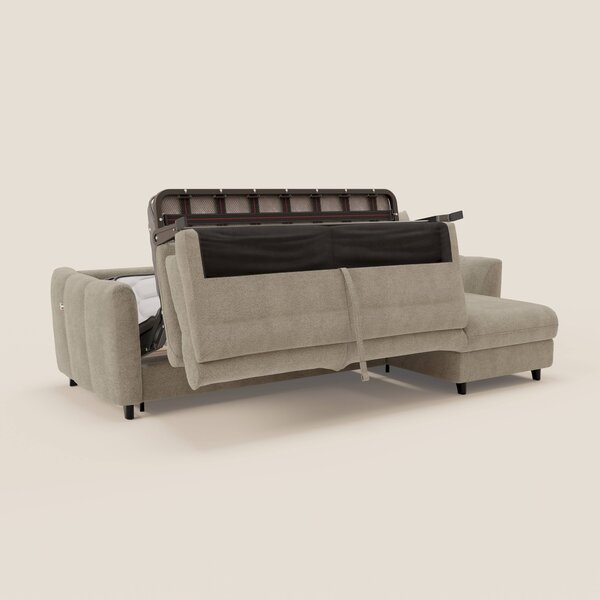 Peonia divano letto angolare con Penisola Contenitore - Materasso H18
