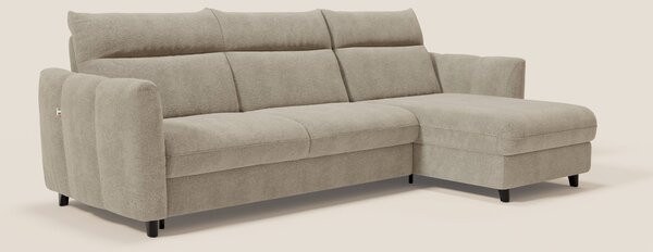 Peonia divano letto angolare con Penisola Contenitore - Materasso H18