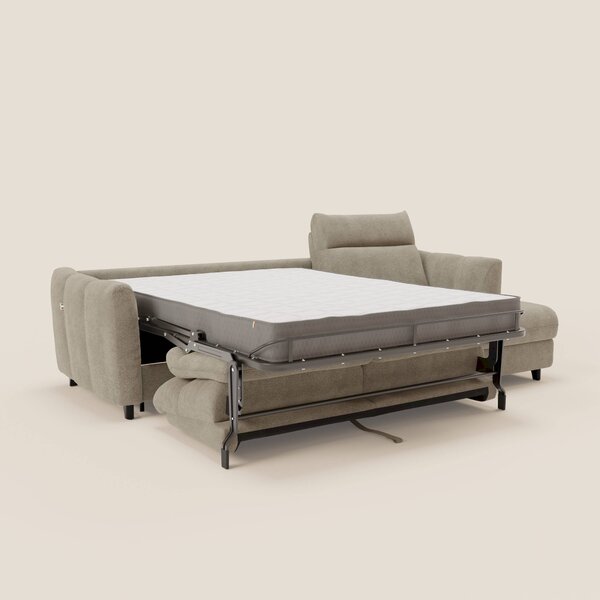 Peonia divano letto angolare con Penisola Contenitore - Materasso H18