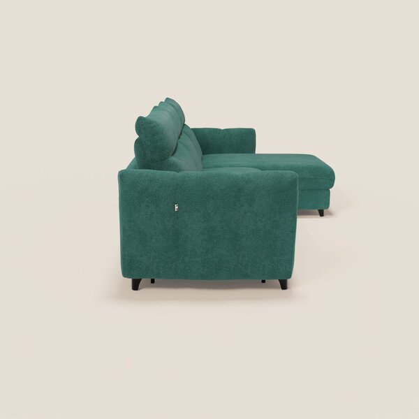 Peonia divano letto angolare con Penisola Contenitore - Materasso H18