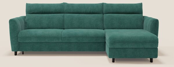 Peonia divano letto angolare con Penisola Contenitore - Materasso H18