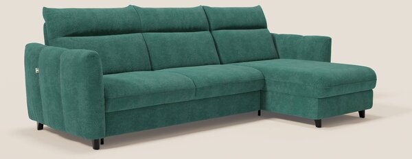 Peonia divano letto angolare con Penisola Contenitore - Materasso H18