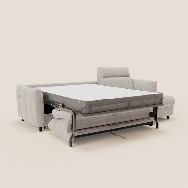 Peonia divano letto angolare con Penisola Contenitore - Materasso H18