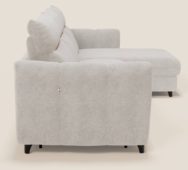 Peonia divano letto angolare con Penisola Contenitore - Materasso H18