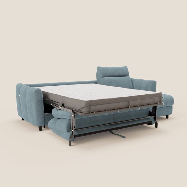 Peonia divano letto angolare con Penisola Contenitore - Materasso H18