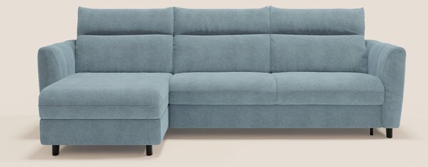 Peonia divano letto angolare con Penisola Contenitore - Materasso H18
