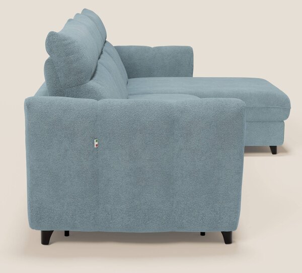 Peonia divano letto angolare con Penisola Contenitore - Materasso H18
